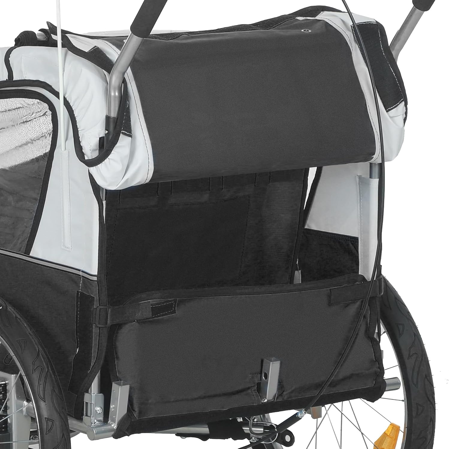 Aosom Elite 360 Swivel Bike Trailer for Kids Double Child Two-Wheel Bicycle Cargo Trailer with 2 Security Harnesses