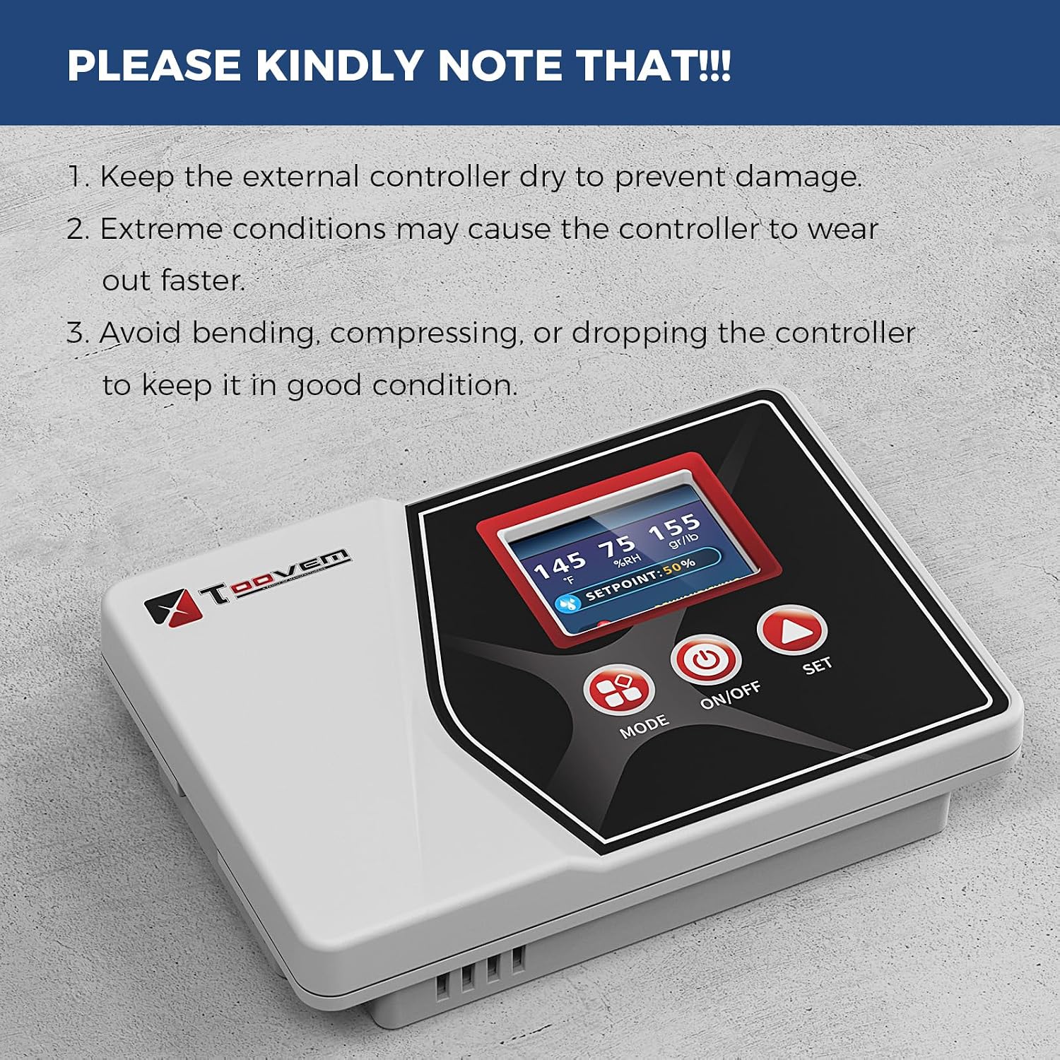 ALORAIR Wired Remote Controller for Digital Humidity, Temperature, for Galaxy 60 / Galaxy 60P / Galaxy 85P Basement Crawl Space Dehumidifier