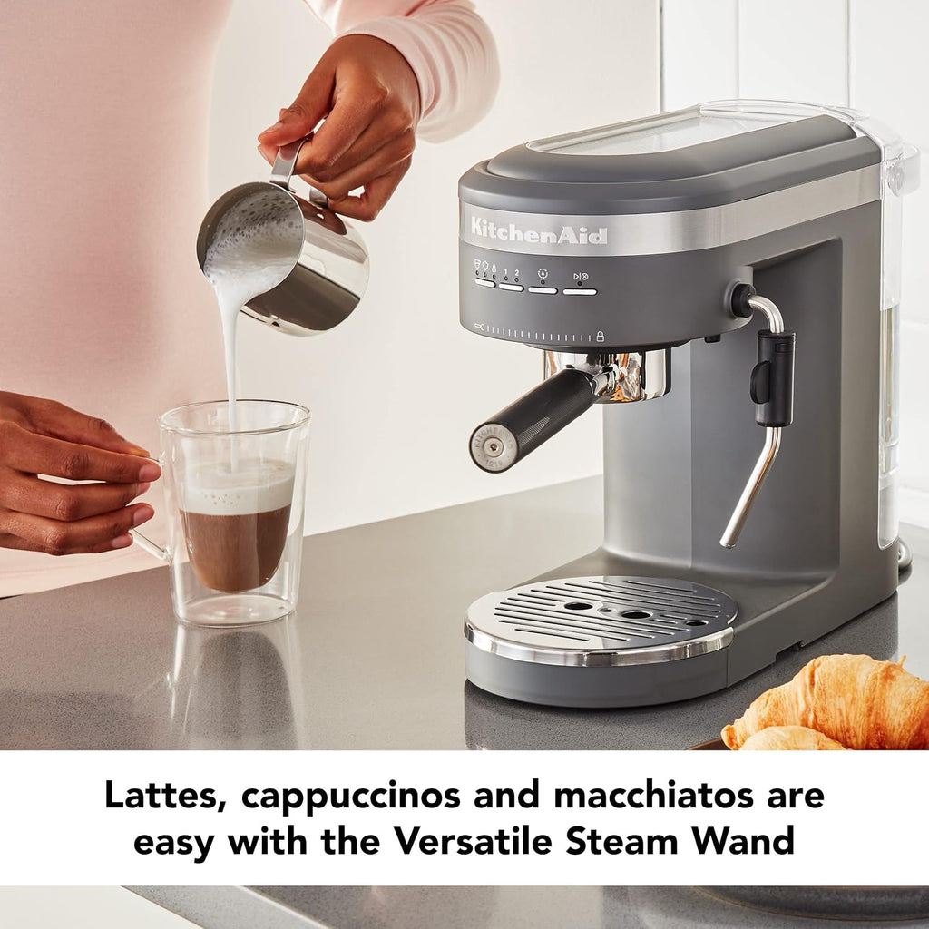 KitchenAid Semi-Automatic Espresso Machine - KES6403, Charcoal Grey