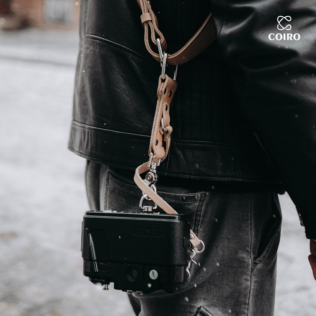 C Coiro Camera Harness for 2 Cameras Dual Shoulder Leather Camera Strap for DSLR/SLR, Camera Straps for Photographers
