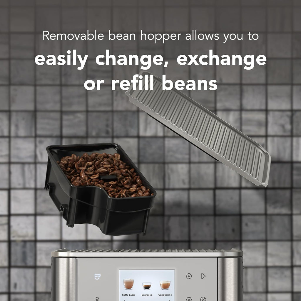 KitchenAid Fully Automatic Espresso Machine KF7 with Milk Attachment, KES8557SX, Stainless Steel