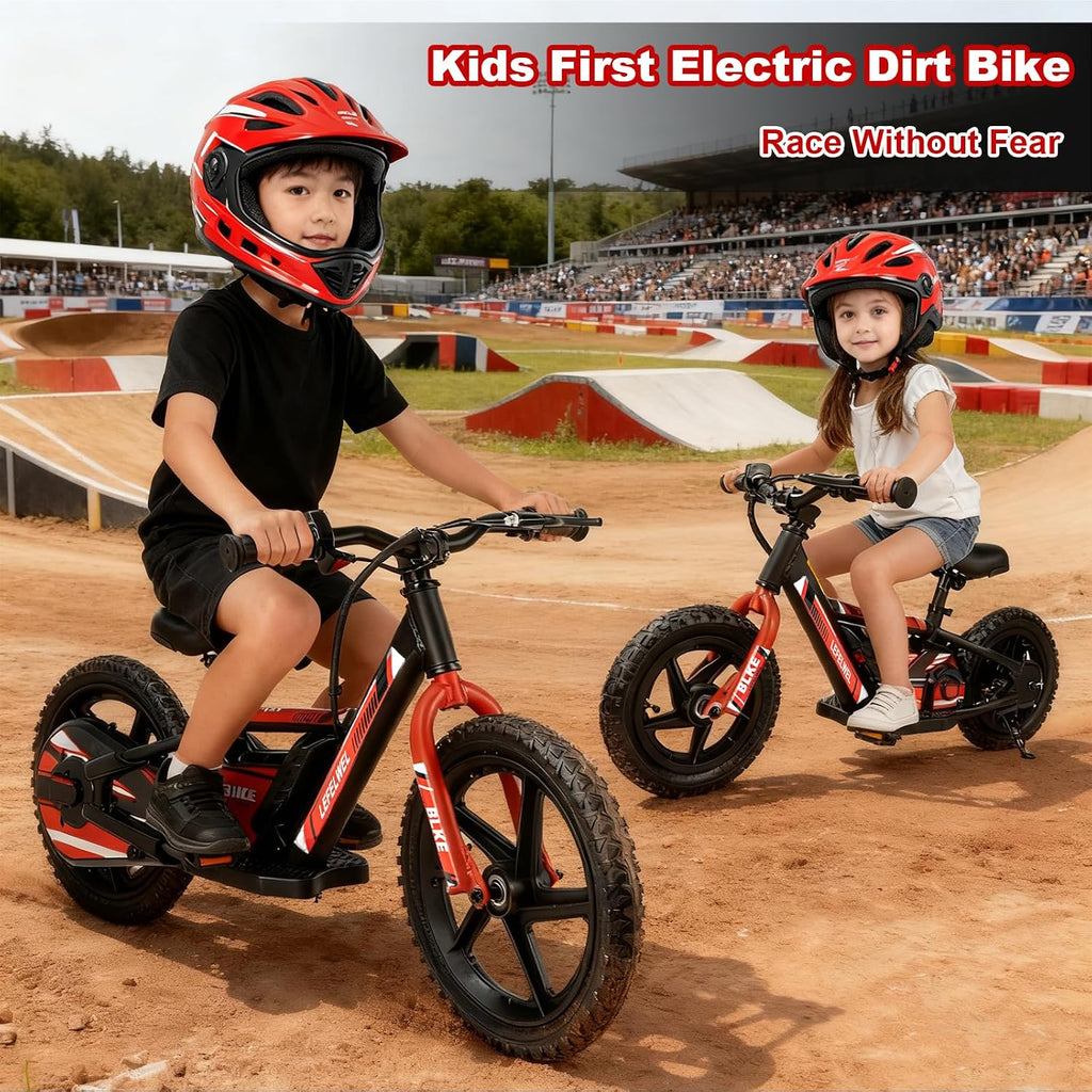 LEFELWEL Electric Balance Bike for Kids Ages 3-5/4-8, Adjustable Speed and Long Range, Lightweight and Durable, Safety Handbrake, Electric Dirt Bike Ebike for Kids