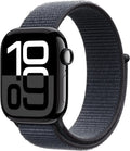 Apple Watch Series 10 [GPS + Cellular 42mm case] Smartwatch with Jet Black Aluminum Case with Ink Sport Loop. Fitness Tracker, ECG App, Always-On Retina Display, Carbon Neutral