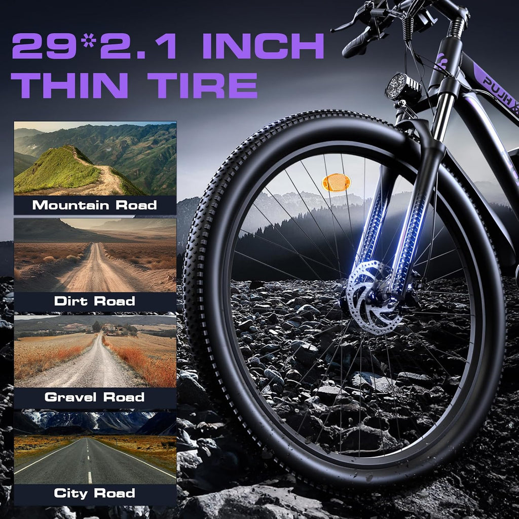 2000W Electric Bike for Men Women 48V 840Wh Battery, 29'' Fast Ebike,Max 34 Mph Speed up to 80 Miles, Front Suspension Class 3, Snow Off Road Commuter Mountain E-Bike for Adults
