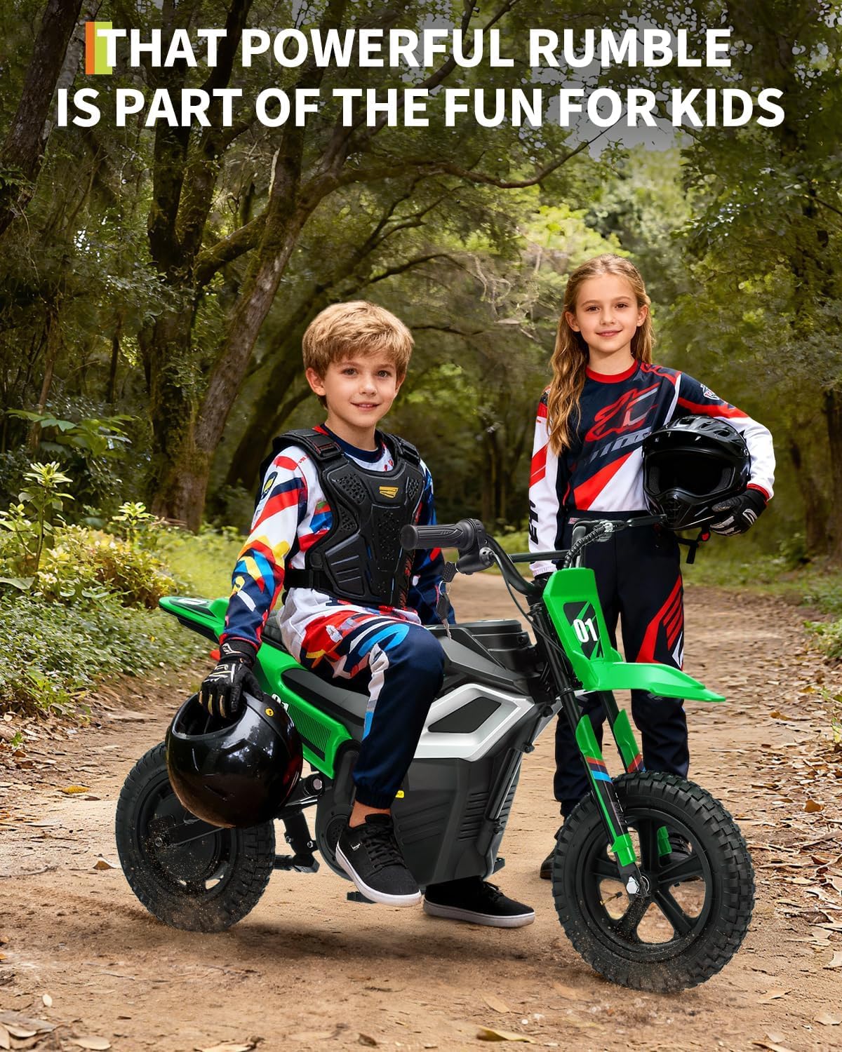 GarveeLife Electric Dirt Bike for Teens, 12' Fat Tire 350W Electric Motorcycle with 24V Battery, 14MPH Top Speed, 130 LBS Max Load, Mini Dirtbike for Kids, Mountain Off-Road Bike Fit Age 10+