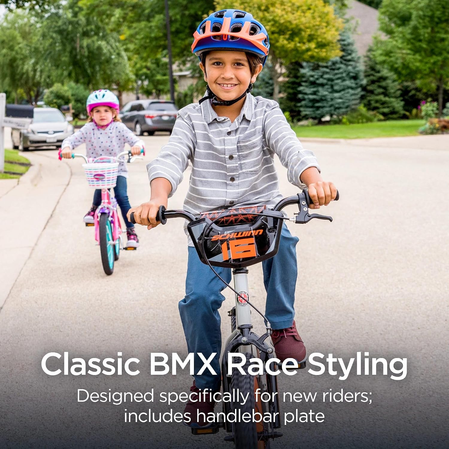 Schwinn Firehawk or Scorch Bike, 16 or 20 Inch Bike for Kids Ages 3-13, with Training Wheels or Adjustable Seat, Rear Coaster Brake & Front or Front & Rear Hand Brake, for Girls & Boys