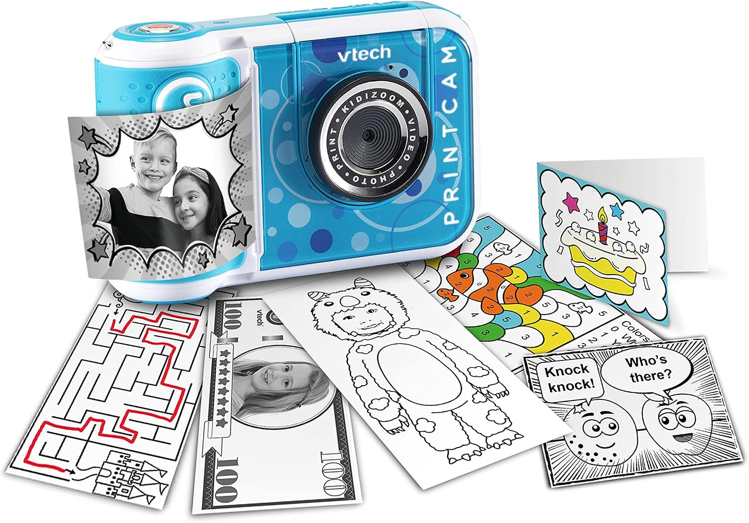 VTech KidiZoom PrintCam, High-Definition Digital Camera for Photos and Videos, Instant Prints, Flip-Out Selfie Camera, Kids Age 4 and up