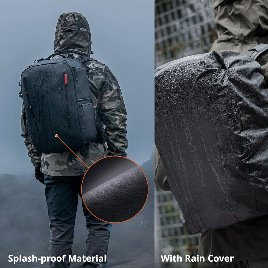 PGYTECH OneMo 2 25L-33L Camera Backpack with Shoulder Bag for 16' Laptop for Photographers, Waterproof DSLR Backpack for Canon/Nikon/Sony, Drone Back for DJI Mini 3 Pro/Mavic 3/ FPV(Olivine Camo)
