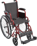 Ziggo 14' Seat Width Pediatric Wheelchair for Kids & Children, Lightweight, Manual Folding Wheelchair w/Safety Belt, Swing-Away Foot Support w/Straps, Desk Length Arm Rests