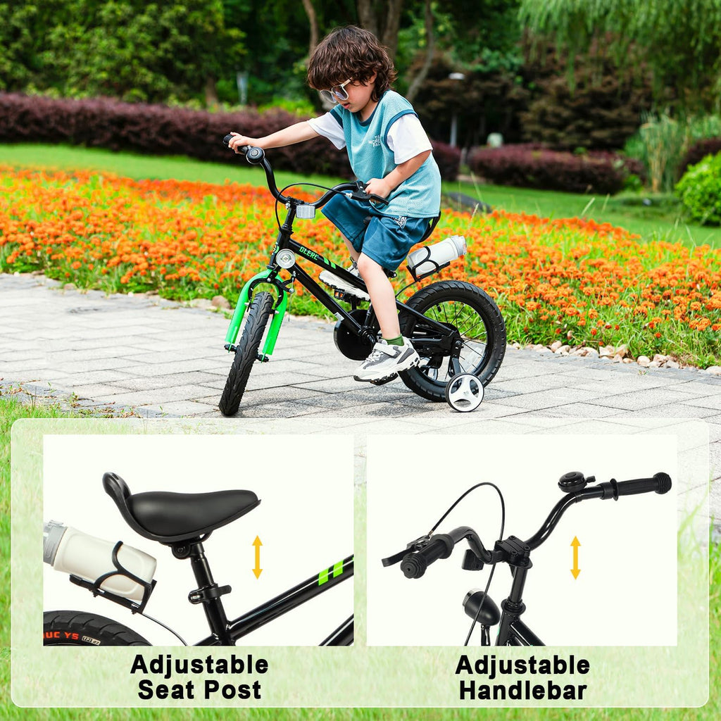Glerc Fantacy Kids Bike, 12-20 Inch Children Bicycle for 2-13 Years Old Boys Girls, Kids Bicycle with Water Bottle Holder & Headlight & Training Wheels, Multiple Colors