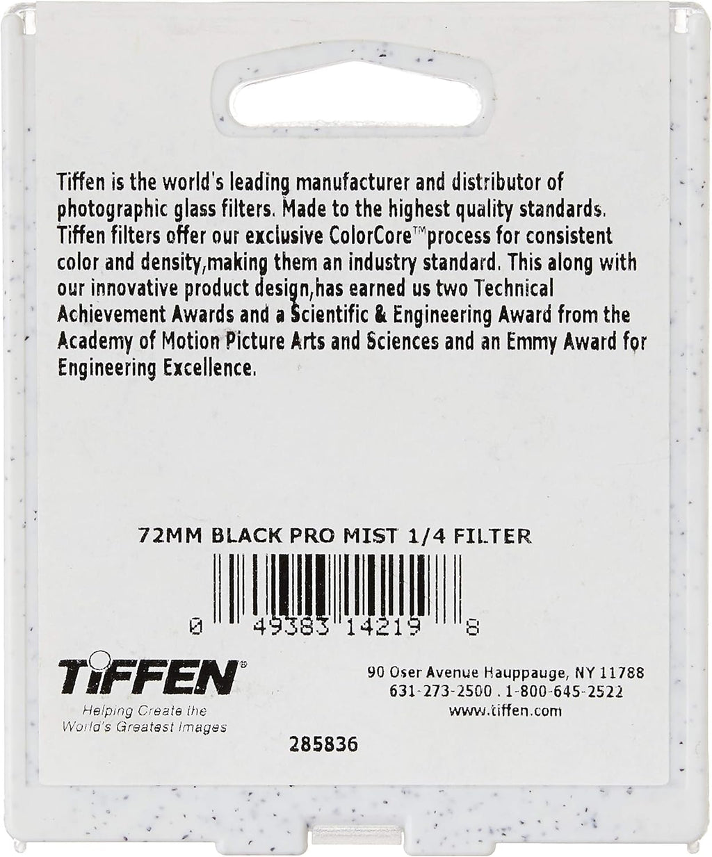 Tiffen 72mm Black Pro-Mist 1/4 Filter|Black Pro-Mist Filter|Ultra Slim|Cinematic Effect Camera for Portrait Photography/Video/Vlog