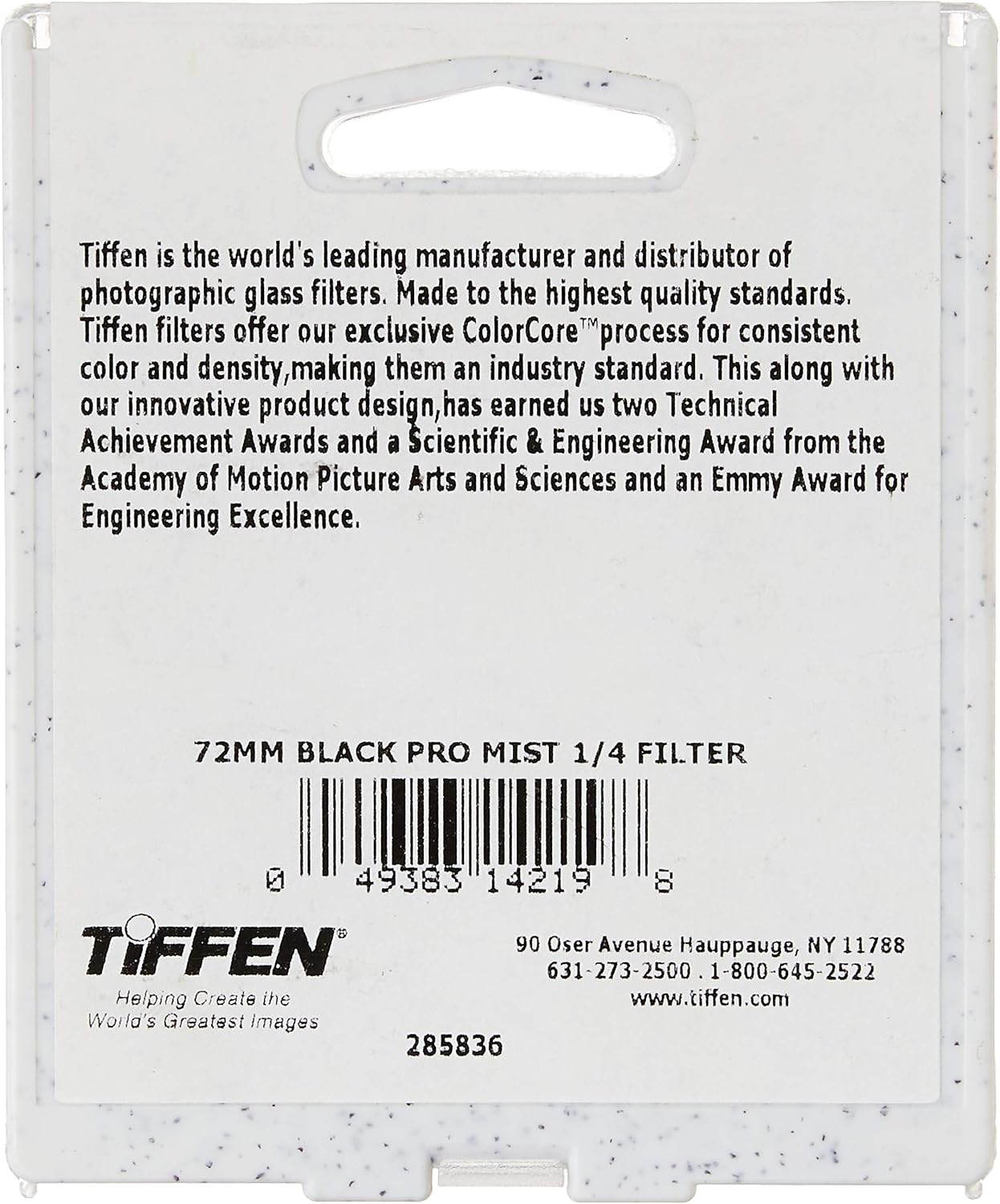 Tiffen 72mm Black Pro-Mist 1/4 Filter|Black Pro-Mist Filter|Ultra Slim|Cinematic Effect Camera for Portrait Photography/Video/Vlog