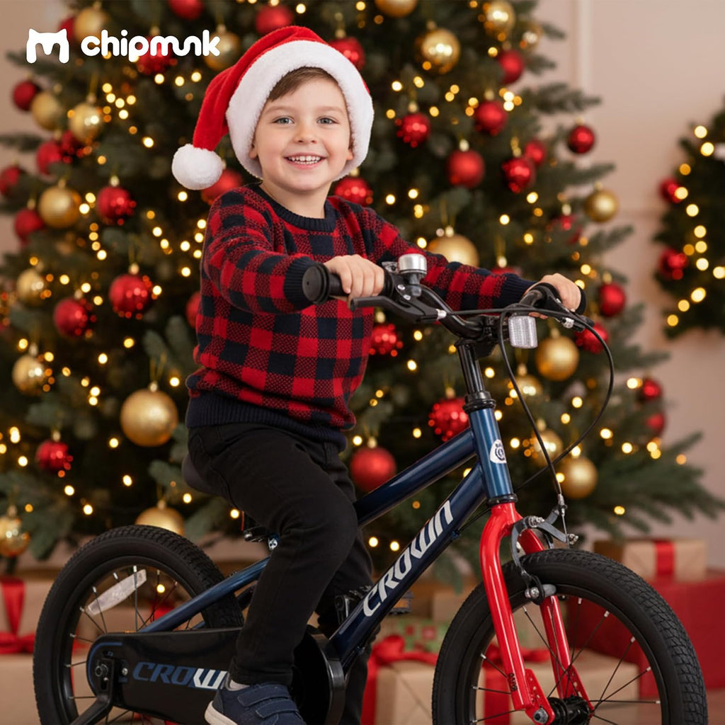 Chipmunk Kids Bike 12 14 16 18 Inch Bicycle with Training Wheels Beginners Boys Girls Ages 3-10 Years Multiple Colors