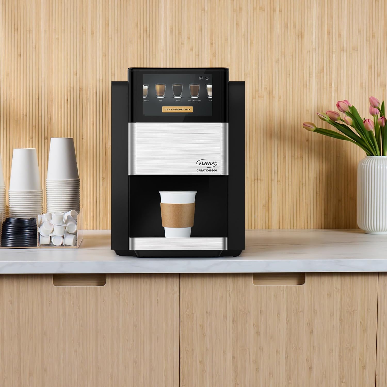 Flavia Creation 600 Brewer, Makes Coffee, Lattes, Tea, and other Hot or Cold Beverages with Single-Serve Freshpacks, Multiple Brew Sizes