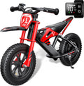 Gyroor S1 Kids Electric Balance Bike, 200W Motor 3 Speeds up to 10 MPH, 12-Inch Pneumatic Tires, 7-Color Rear Fender LED Taillight, Drum Brake, UL2272 Certified, for Ages 3-6, Black-9BD