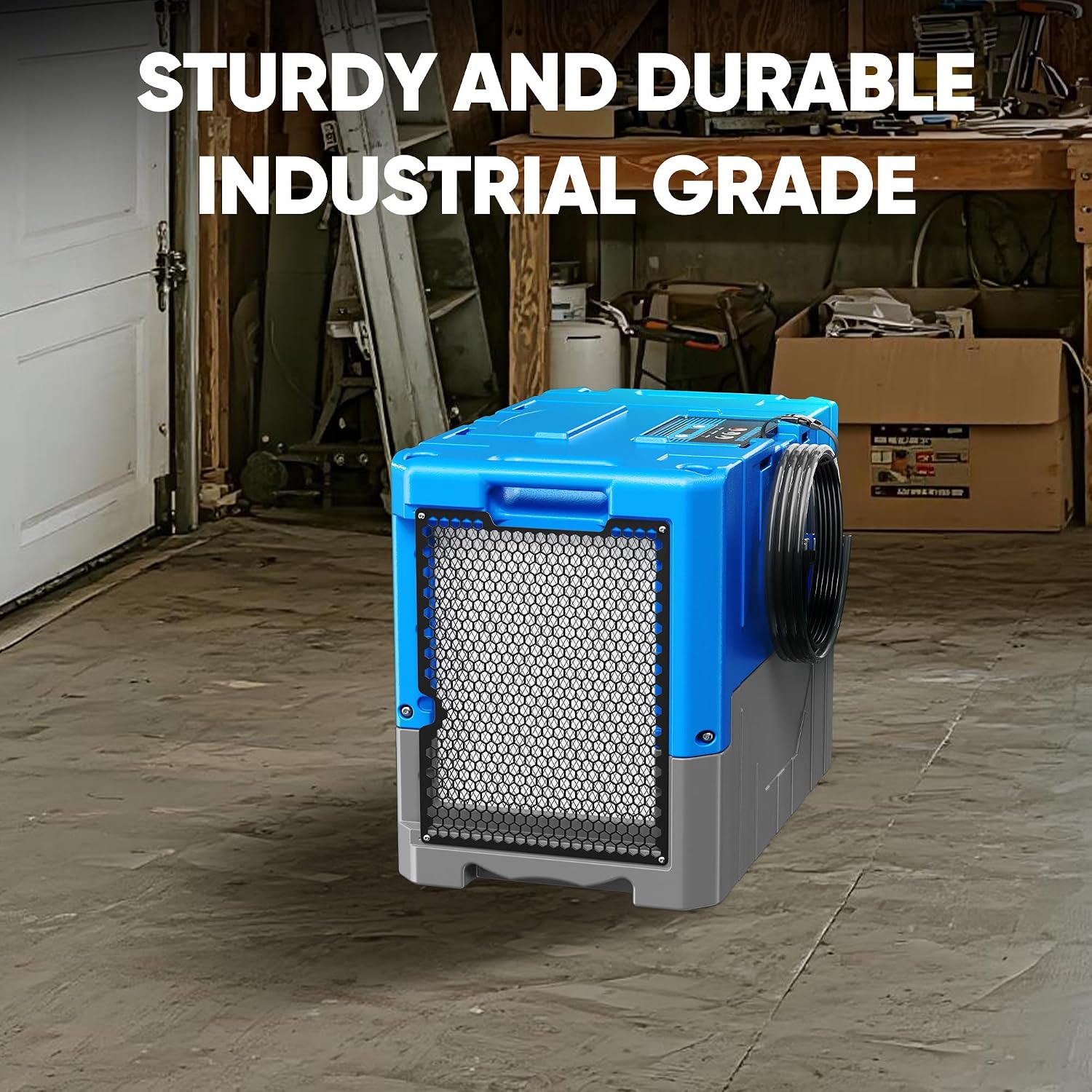 190Pints Commercial Dehumidifier for Basements with Pump Drain Hose, LGR Dehumidifiers with Wheels, Crawl Space Ddehumidifier for Basement, Warehouse and Garages Up to 6000 Sq.Ft