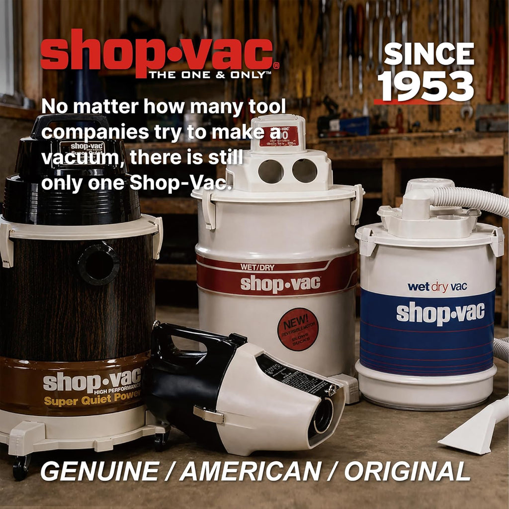 Shop-Vac 5430024 5 Gallon Cordless Ash Vac, 20V Battery, 1.5 in Diameter x 4 Ft Lock-On Hose, Stainless Steel Tank, Includes Blow Feature, Metal Nozzle and Crevice Tool