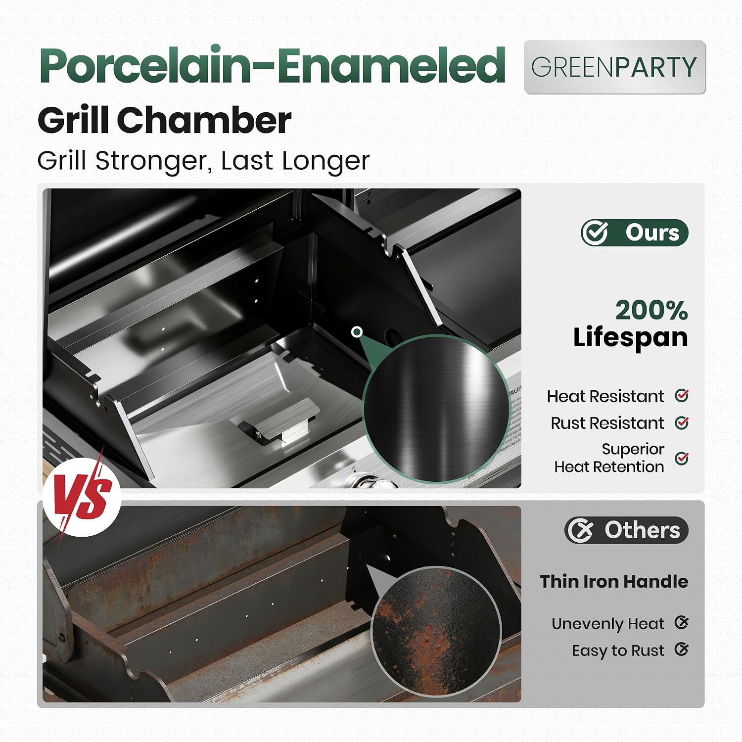 3-Burner Gas and Charcoal Grill Combo with Offset Smoker, 30,000 BTU Dual Fuel Grill, 839 Sq. In. Cooking Area BBQ Grill, Ideal for Outdoor Cooking Patio Backyard Balcony