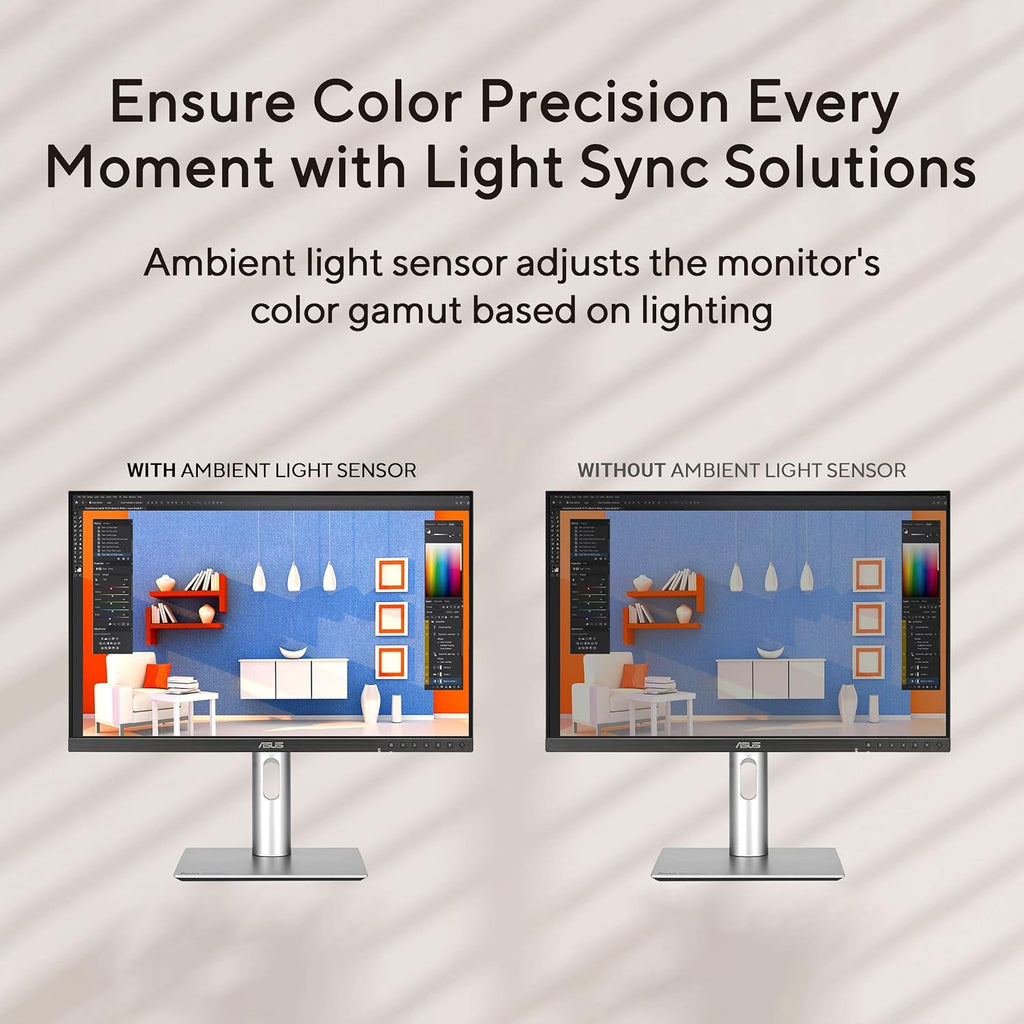 ASUS ProArt Display 24' 16:10 Professional Monitor (PA248QFV) – IPS, WUXGA (1920 x 1200), 100% sRGB, Color Accuracy ΔE < 2, Calman Verified, 100Hz, HDR-10, Light Sync, Ergonomic, 3 yr Warranty