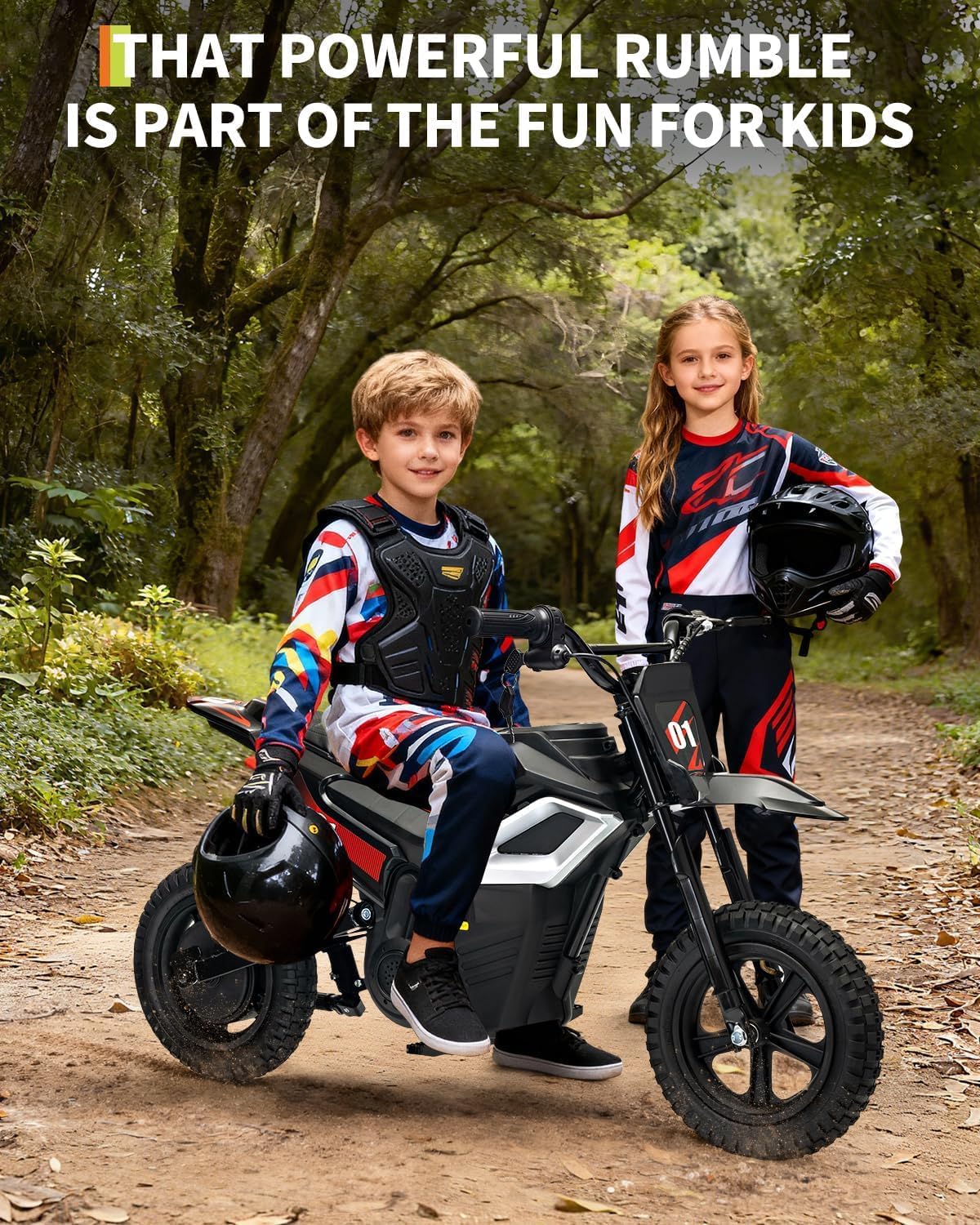 GarveeLife Electric Dirt Bike for Teens, 12' Fat Tire 350W Electric Motorcycle with 24V Battery, 14MPH Top Speed, 130 LBS Max Load, Mini Dirtbike for Kids, Mountain Off-Road Bike Fit Age 10+