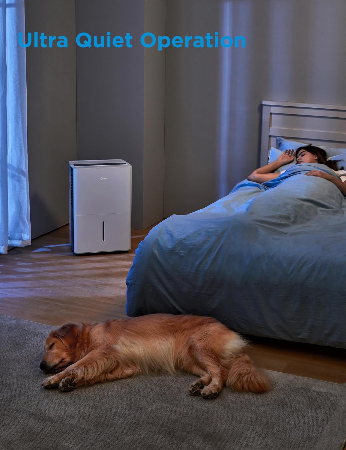 Midea 4,500 Sq. Ft.Dehumidifier for Basement, With Reusable Air Filter 50 Pint - Ideal For Basements, Large & Medium Sized Rooms, And Bathrooms (White)