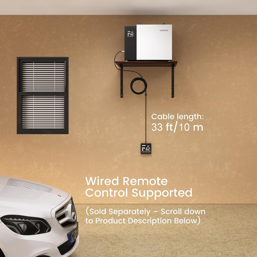 Waykar 158 Pint Crawl Space Dehumidifier with Pump & Drain Hose for Basements, Commercial & Water Damage Spaces up to 7500 Sq. Ft., Compact, Strong Dehumidification, 5-Year Quality Coverage