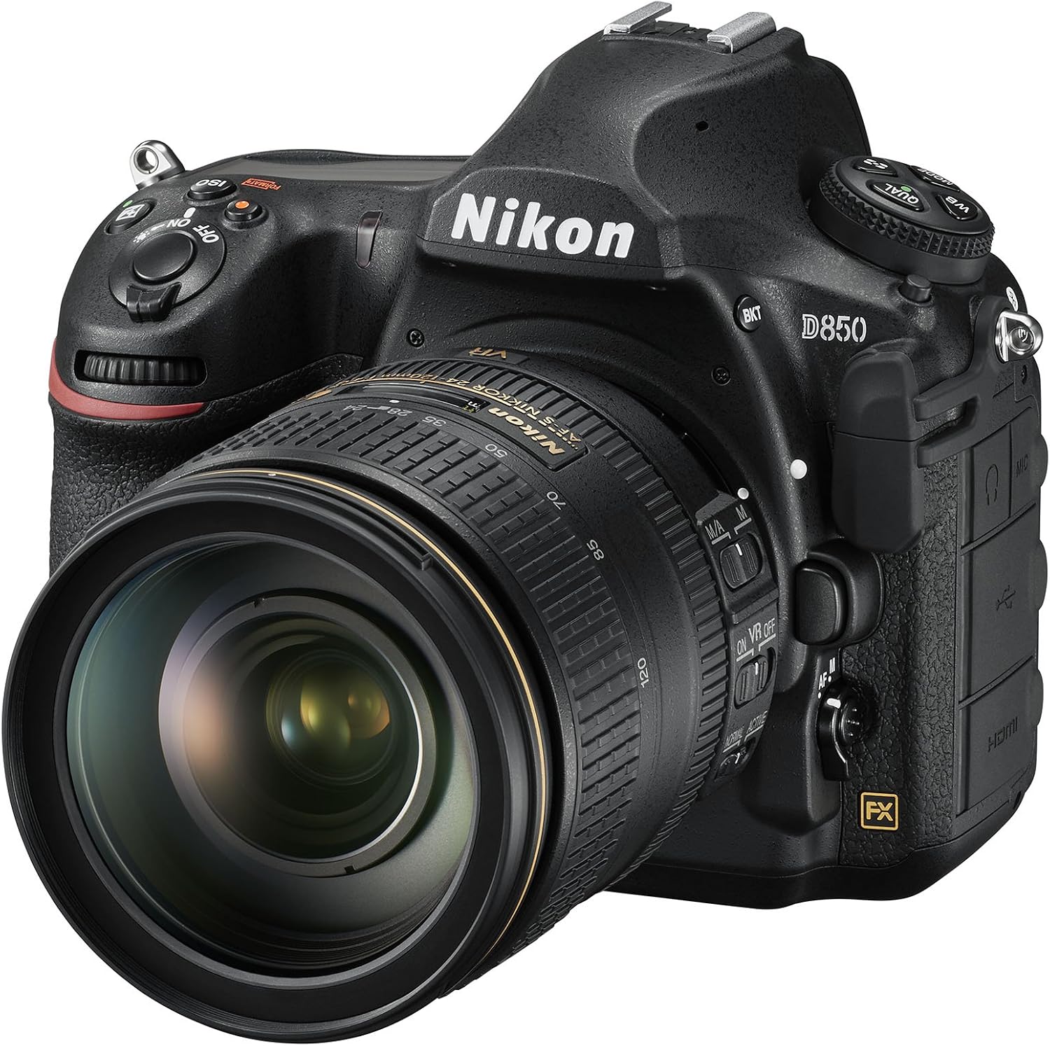 Nikon D850 45.7MP DSLR Digital 4K Video Camera with AF-S NIKKOR 24-120mm f/4G ED VR Lens with Wi-Fi - (Black) - (International Version)