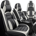 Car Seat Cover Fit for Jeep Wrangler 2000-2025,Compatible Airbag Non-Slip Waterproof Seat Cover,Car Seat Protector Premium Interior (Luxury 2 Seats,Gray White)