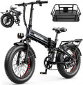 Heybike Mars 2.0/3.0 Foldable Electric Bike, UL2849 Certified, 70+Miles Long Range, 1400W/1800W Peak Motor 32MPH, 624WH Removable Battery, 20'*4 Fat Tire Ebike for Snow, Commute, Full Suspension