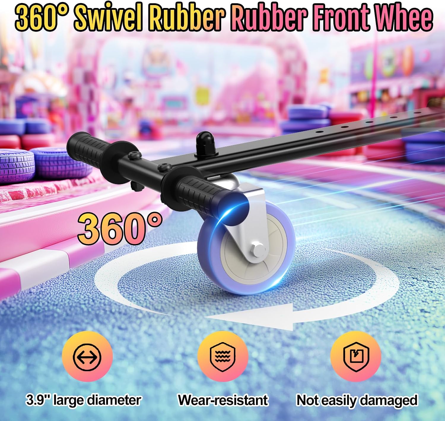 Scooter Seat Attachment, Scooter with Go Kart for Kids Boys Girls Adults, LED Lights, Bluetooth(Include Go-Kart)