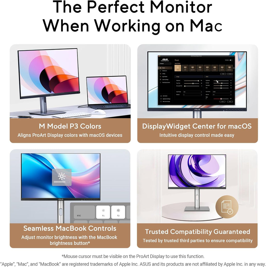 ASUS ProArt Display 24' 16:10 Professional Monitor (PA248QFV) – IPS, WUXGA (1920 x 1200), 100% sRGB, Color Accuracy ΔE < 2, Calman Verified, 100Hz, HDR-10, Light Sync, Ergonomic, 3 yr Warranty