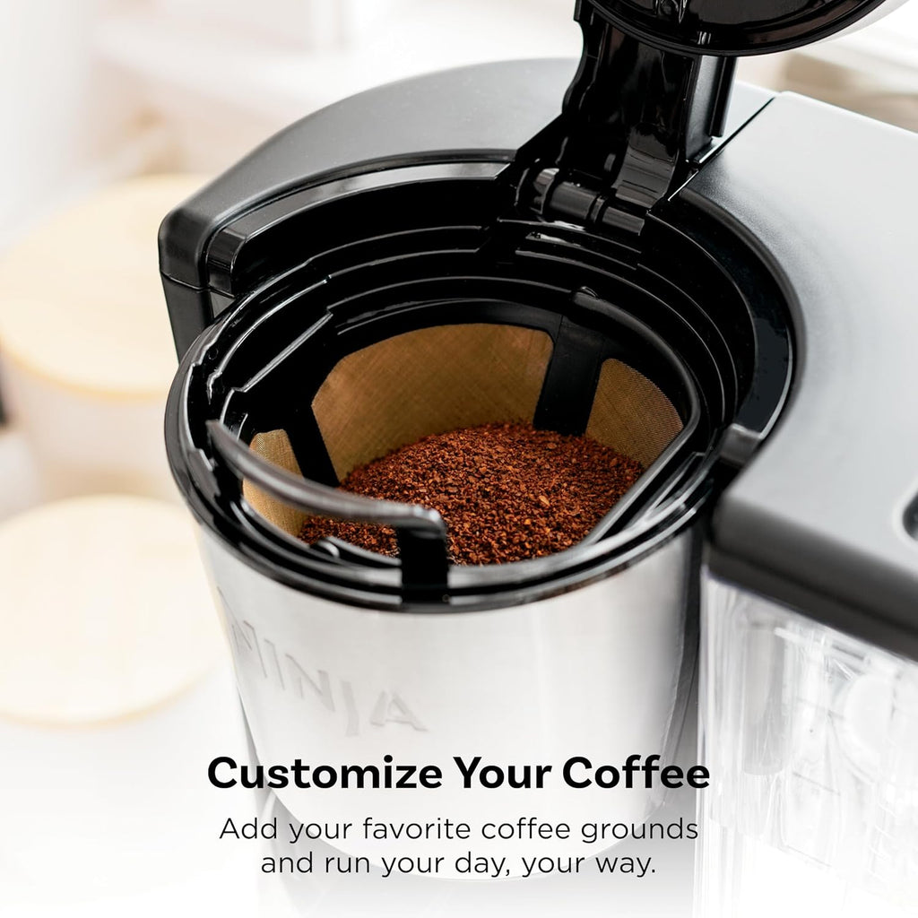 Ninja Fresh Brew™ Drip Coffee Maker | Programmable 14Cup Glass Carafe, Brew Classic & Rich, 70oz Removable Water Reservoir | Small Batch, Delay Brew, Adjustable Warming Plate | Stainless Steel | CE451