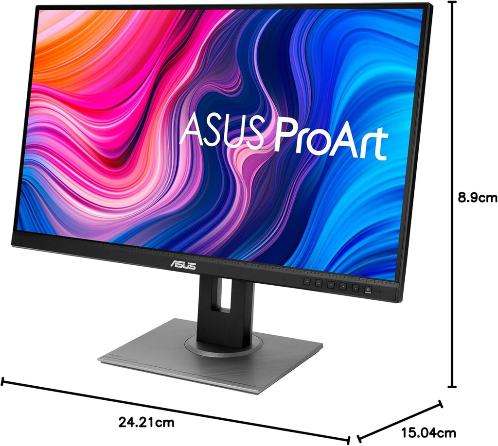 ASUS ProArt Display PA278QV 27' WQHD (2560 x 1440) Monitor, 100% sRGB/Rec. 709 ΔE < 2, IPS, DisplayPort HDMI DVI-D Mini DP, Calman Verified, Eye Care, Anti-Glare, Tilt Pivot Swivel Height Adjustable