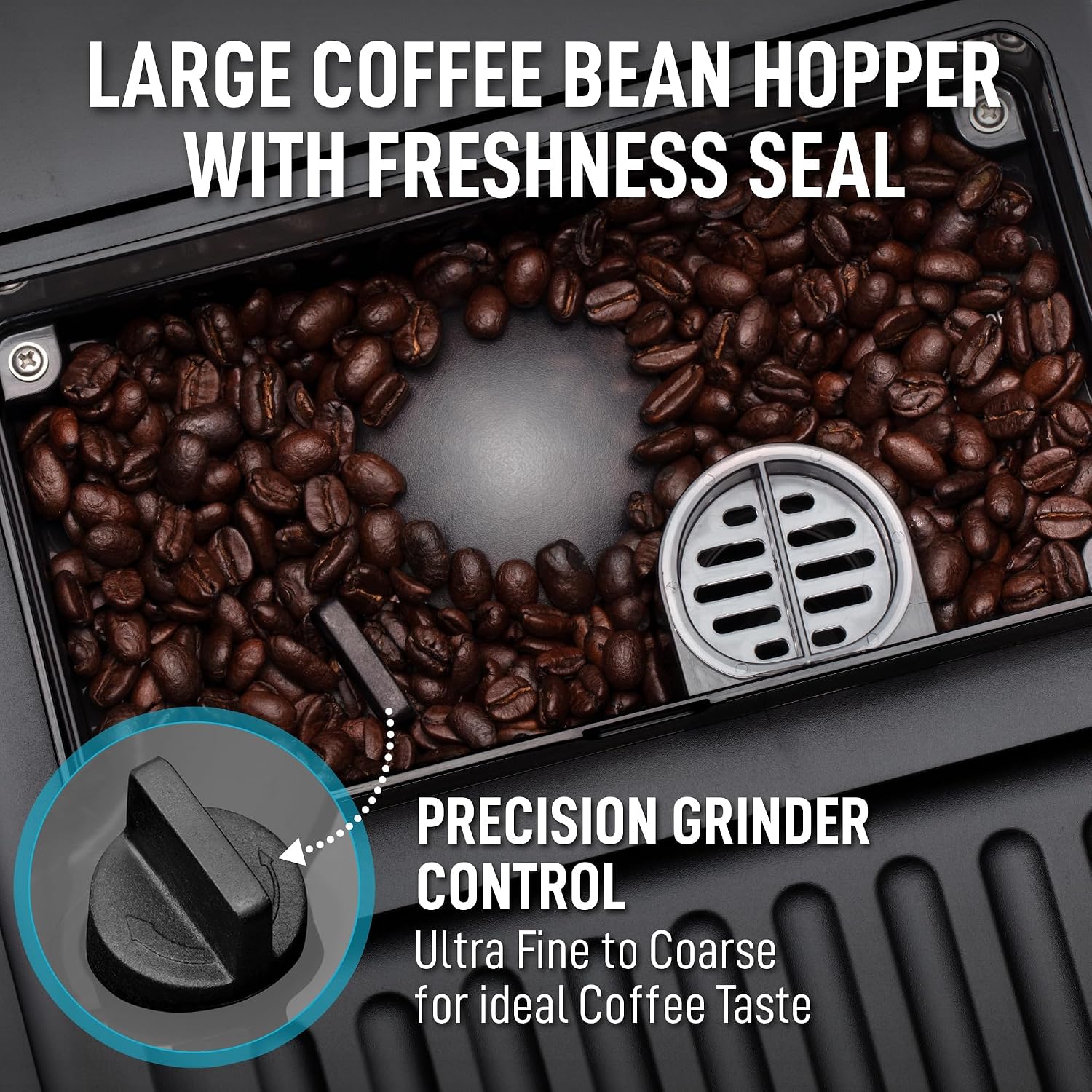 Zulay Kitchen Magia Automatic Espresso Machine – Clasica, Black Copper – Super Automatic Coffee Maker with Built-in Grinder, Steam Wand, Self-Cleaning, Touch Panel, for Bean & Ground Coffee