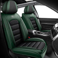 Car Seat Covers for Chevrolet Chevy Avalanche 2007-2013, Leather Auto Seat Cover Luxury Cushions Waterproof Seat Protectors (Black&Green,Front Set)