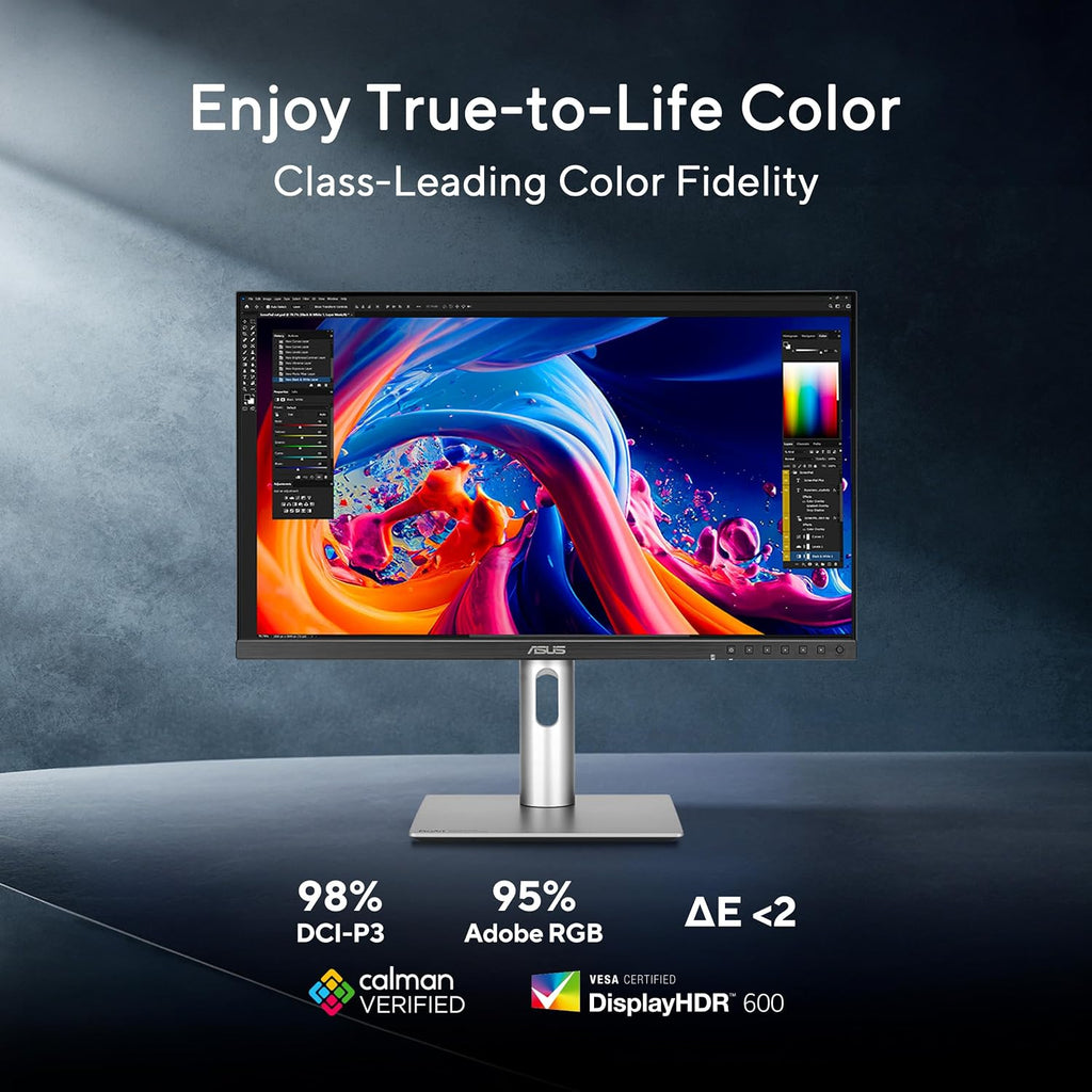 ASUS ProArt Display 32' 6K Professional Monitor (PA32QCV) - IPS, 6K (6016 x 3384), 98% DCI-P3, LuxPixel™, ΔE < 2, Calman Verified, Thunderbolt 4, DisplayHDR600, DisplayWidget, 3 yr Warranty