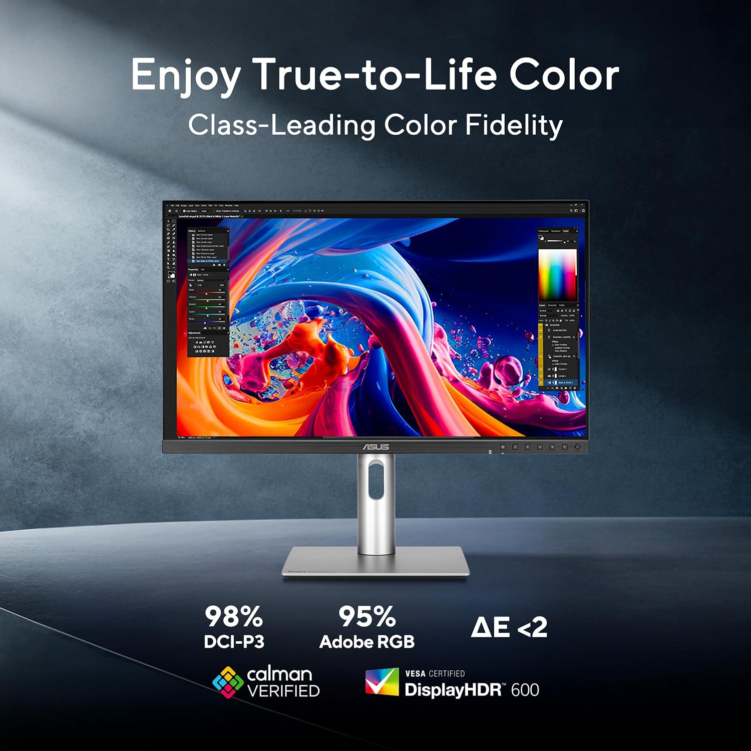 ASUS ProArt Display 32' 6K Professional Monitor (PA32QCV) - IPS, 6K (6016 x 3384), 98% DCI-P3, LuxPixel™, ΔE < 2, Calman Verified, Thunderbolt 4, DisplayHDR600, DisplayWidget, 3 yr Warranty