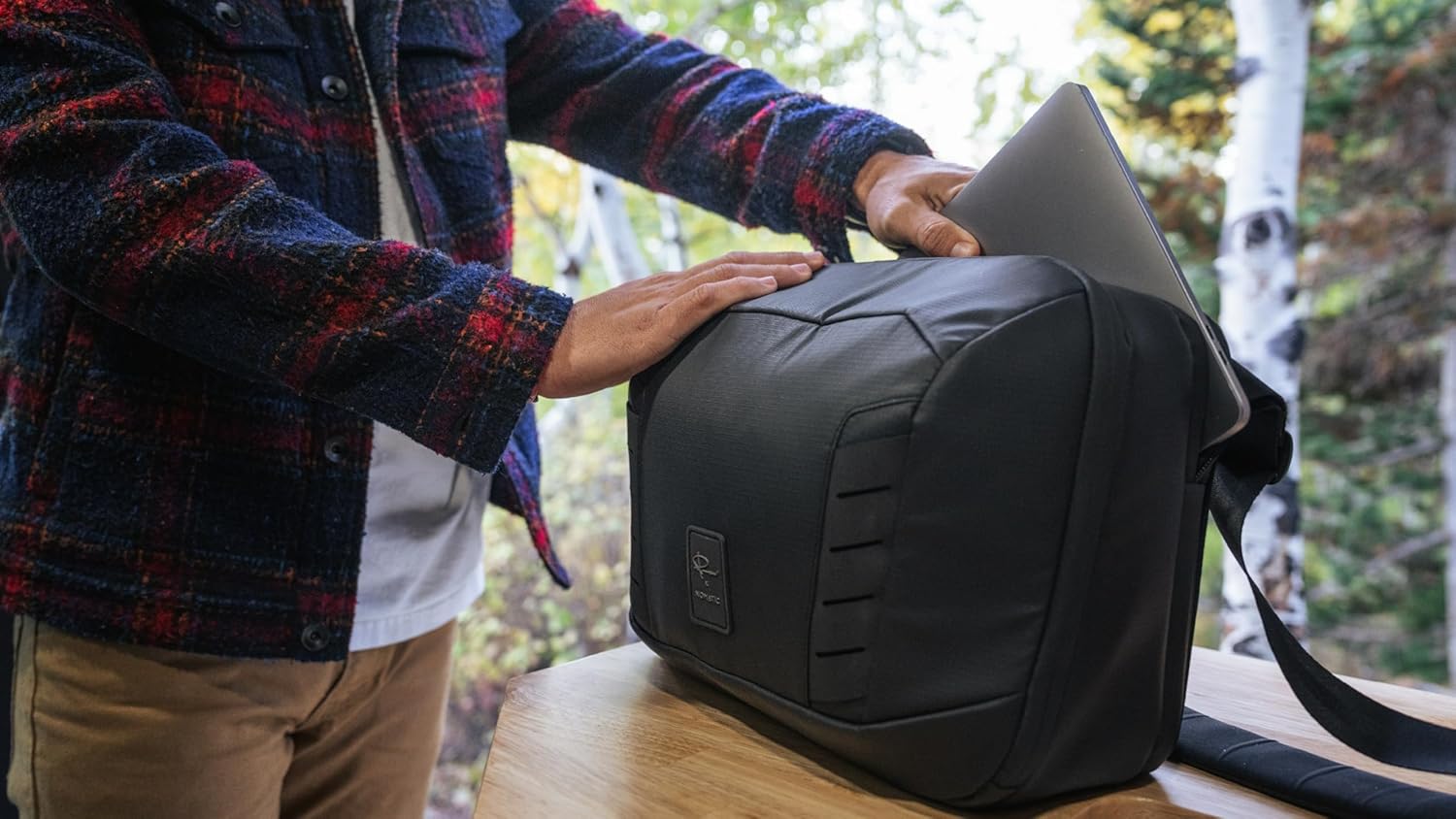 NOMATIC McKinnon Camera Messenger 13L: Versatile Camera Bag for Photographers with Quick Access, Secure Laptop Storage (Fits 14' MacBook), Comfortable Crossbody Design & External Straps for Travel