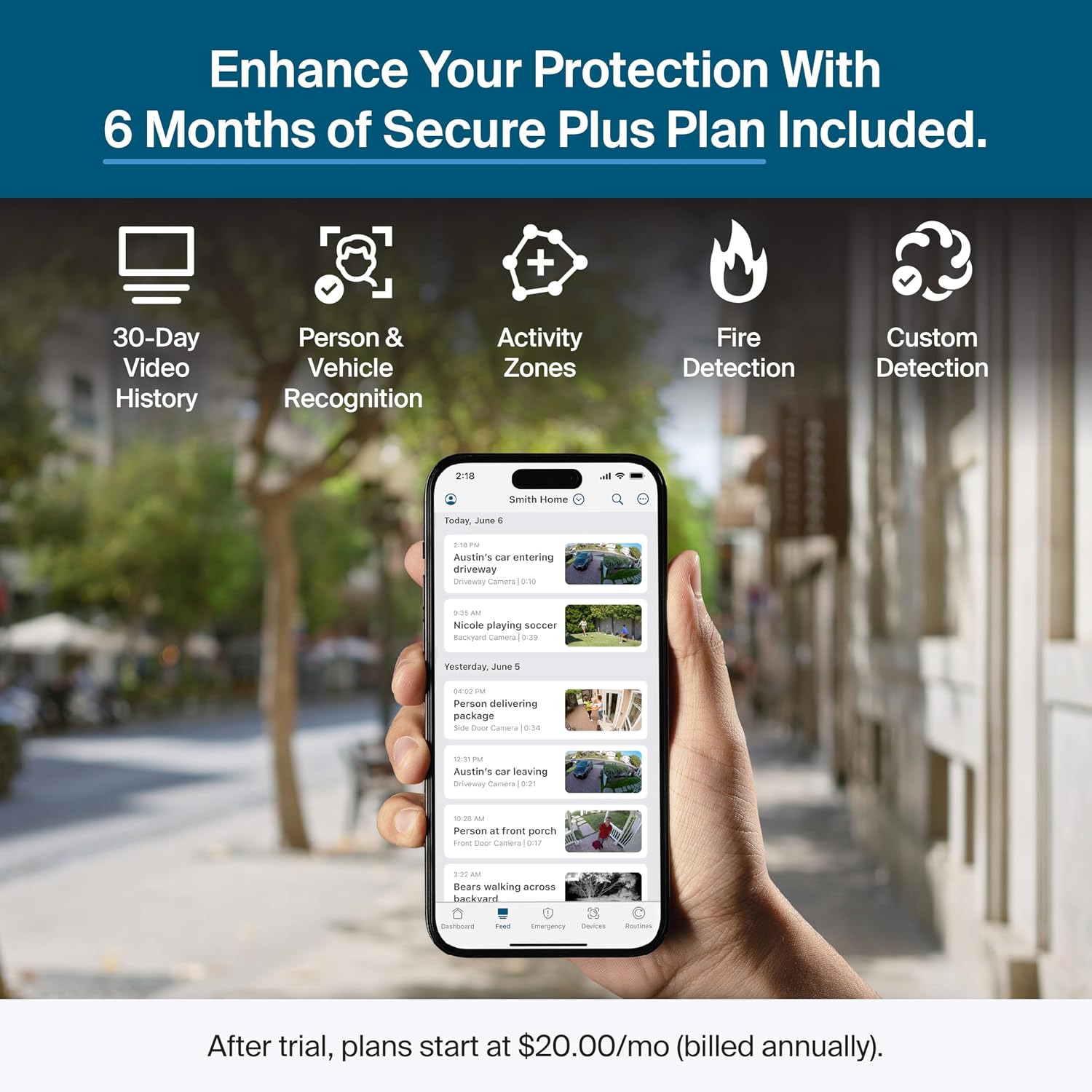 Arlo Pro Security Camera 2K HDR (6th Gen, 2025 Release) 4 Cam + 4 Solar Panels + 6 Months of Secure Plus Plan - Wireless Outdoor Camera, Battery Power, Person, Vehicle & Animal Detection, White