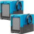 190Pints Commercial Dehumidifier for Basements with Pump Drain Hose, LGR Dehumidifiers with Wheels, Crawl Space Ddehumidifier for Basement, Warehouse and Garages Up to 6000 Sq, Blue-2026 Upgraded-2PC
