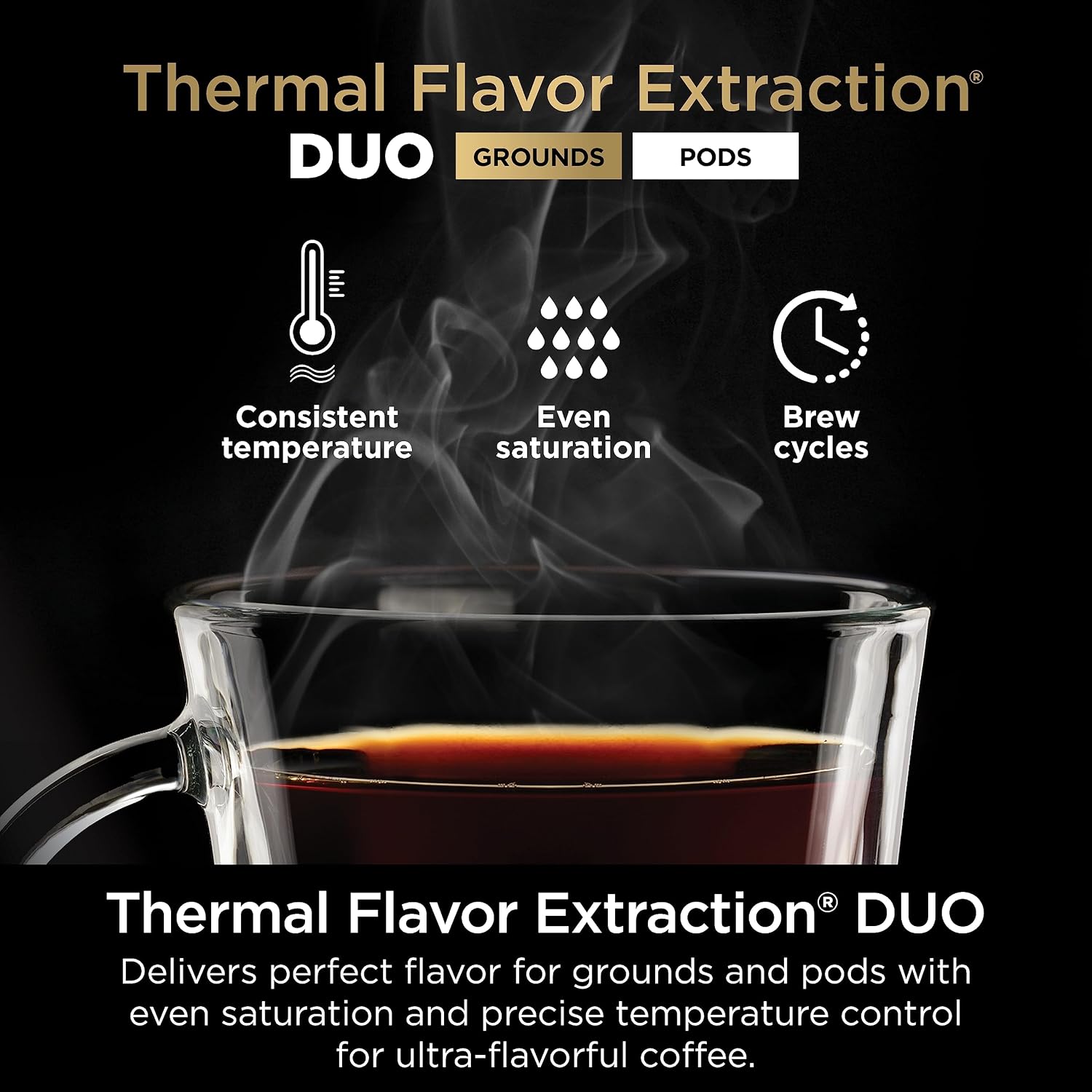 Ninja Drip Coffee Maker | DualBrew™ Pro Hot & Iced Coffee Machine, Single Serve to Carafe | Brew with Pods & Grounds, Compatible with K Cups | 3 Brew Styles, 60oz Removable Reservoir | Black, CFP101