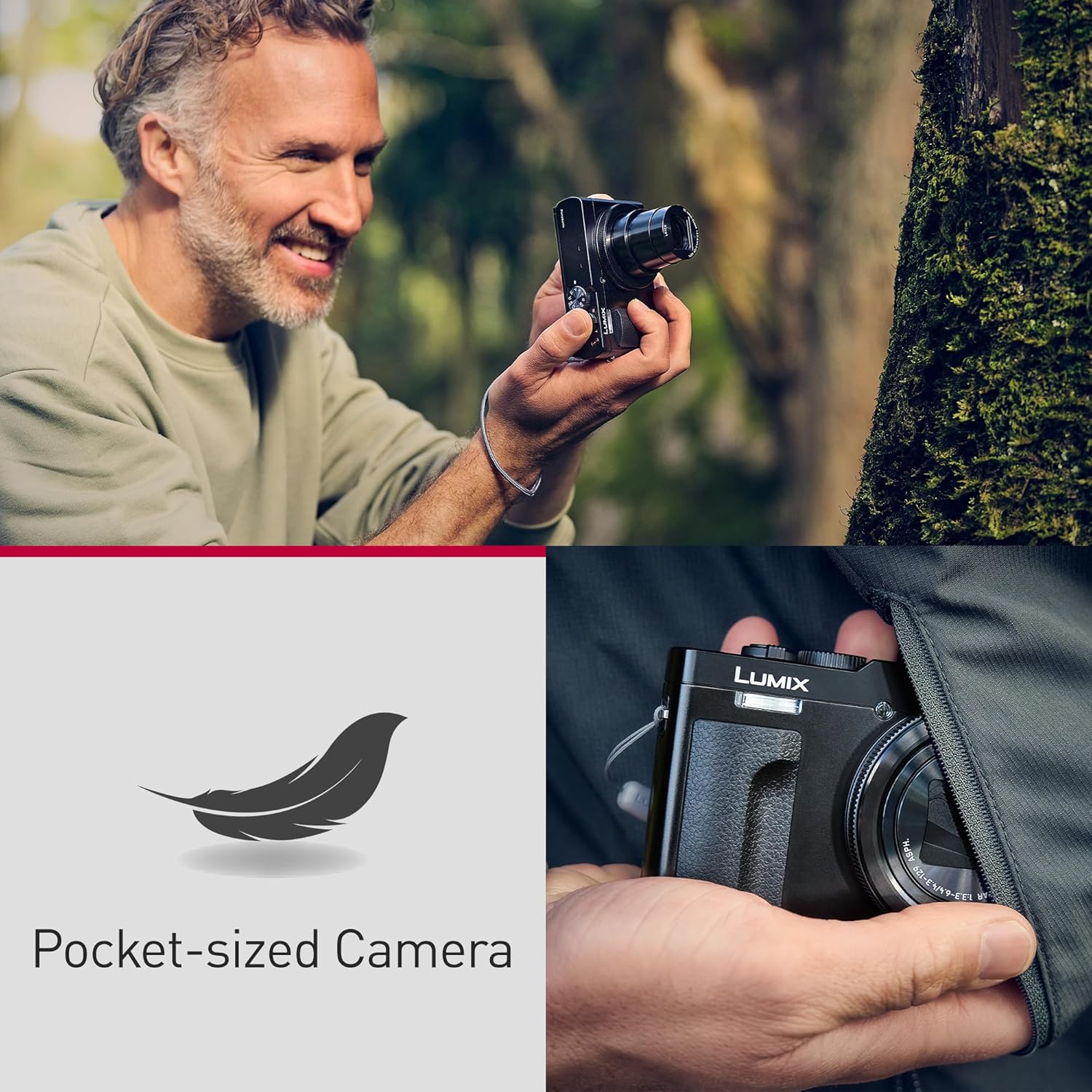 Panasonic LUMIX ZS99 Point and Shoot Camera, Compact Camera for Travel with 30x Zoom with 24-720mm Zoom Lens, and 4K Video/Photo, Great for Travel and Concerts, DC-ZS99