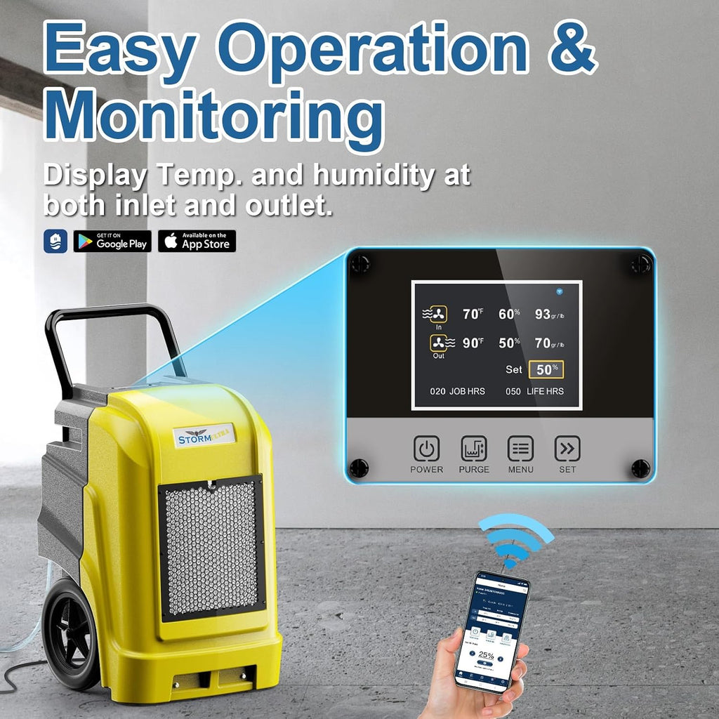 ALORAIR 190 PPD LGR Commercial Dehumidifier with Pump & Drain Hose, Smart APP Control up to 2,600 Sq.Ft Industrial Dehu for Home, Water Damage Restore, Basements, Job Sites, 5 Years Limited Warranty
