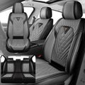 Fit for Mercedes Benz C300 2000-2026 Seat Covers, Fashion Sport Seat Cover with Waterproof Leather, Airbag Safe Design Seat Protector (2 Front Seat Standard, Black Gray)