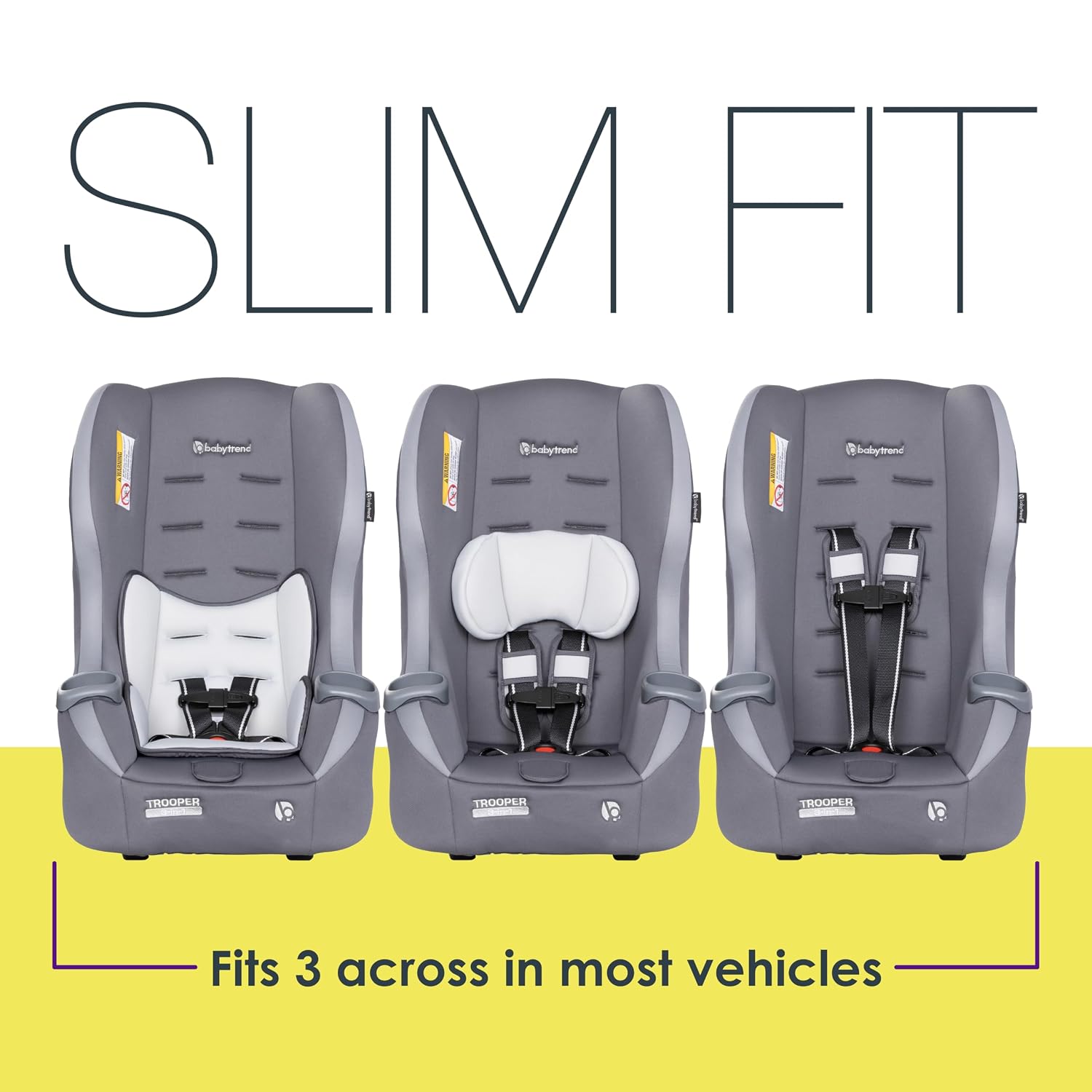 Baby Trend Trooper™ 3-in-1 Convertible Car Seat, Dash Grey