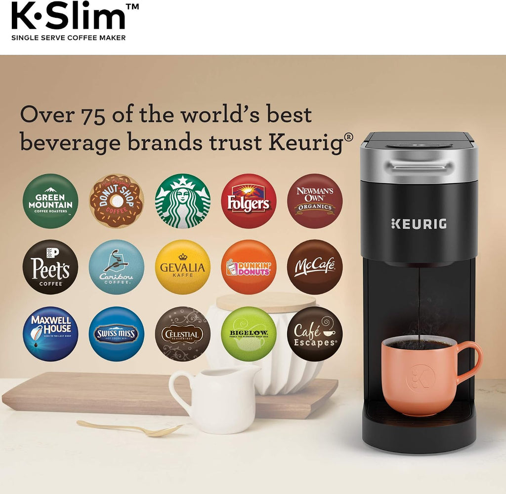 Keurig K-Slim Single Serve Coffee Maker with McCafé Classic Collection Variety Pack, 40 Count K-Cup Pods