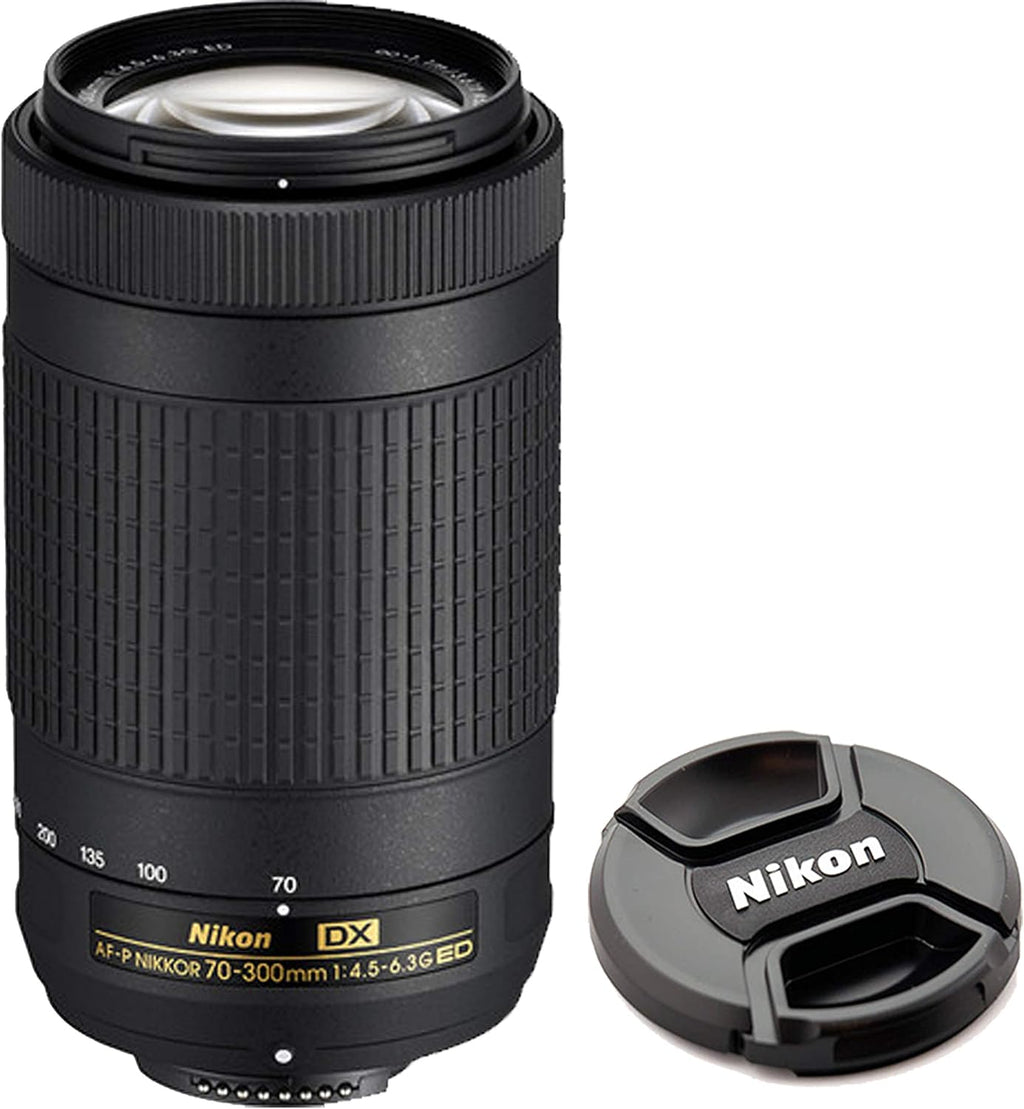 Nikon D7500 DSLR Camera Kit with 18-55mm VR & 70-300mm Lenses + 128GB Memory, LED Light, Microphone, Spare Battery, Filters, Case, Tripod, and More (47pc Video Bundle) (Renewed)