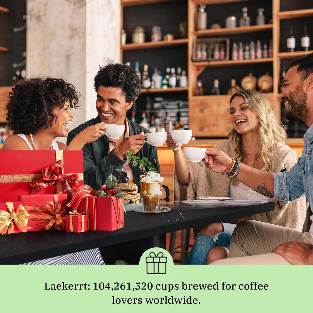 Laekerrt Espresso Machine 20 Bar Espresso Maker CMEP01 with Milk Frother Steam Wand, Professional Expresso Machine for Cappuccino and Latte (Stainless Steel, Green) Gift for Dad, Father, Coffee Lovers