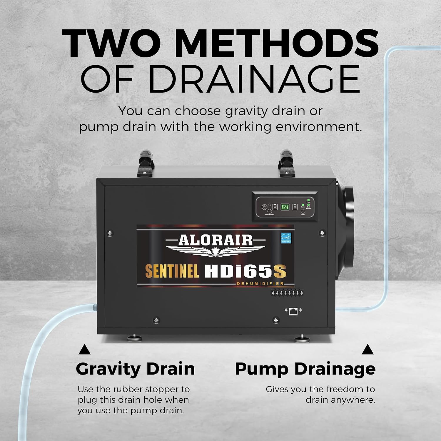 ALORAIR 120 PPD Commercial Dehumidifiers with Pump and Hose, Crawl Space Basement dehumidifier, Industry Water Damage Unit, Compact, Portable, Auto Defrost, Memory Starting