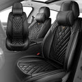 Fit for Ford Explorer 2000-2026 Seat Covers, Fashion Sport Seat Cover with Waterproof Leather, Airbag Safe Design Seat Protector (5 Full Seat Luxury, Pure Black)